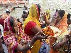 Chhath Puja 2022: Devotees Offer Prayers On The First Day Of 'Mahaparva' — IN PHOTOS