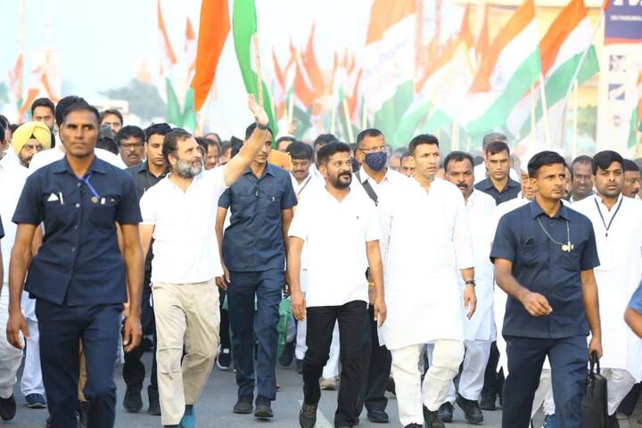 రాహుల్ పాదయాత్రలో రేవంత్ రెడ్డి
