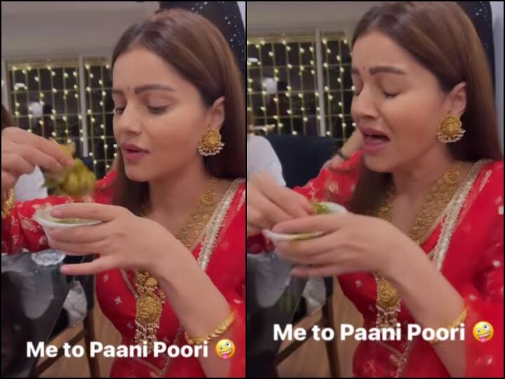 Rubina Dilaiks OOPS Moment While Eating Pani Puri video got viral fans react गोलगप्पे खाते हुए Oops मोमेंट का शिकार हुईं रुबीना दिलैक, वीडियो देख फैंस कर रहे ऐसे-ऐसे कमेंट्स