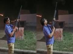 दीपावली पर रायफल से फायरिंग करते दिखा बीजेपी नेता, वीडियो बनाकर सोशल मीडिया पर डाला