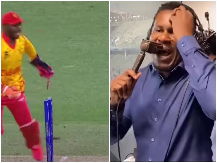 T20 World Cup: After Zimbabwe Wins Against Pakistan Commentator Pommie Mbangwa Gave An Epic Reaction See Viral Video Video: जिम्बाब्वे की जीत पर कमेंटेटर पॉमी मबंगवा की खुशी का नहीं रहा ठिकाना, रिएक्शन हुआ वायरल