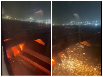IndiGo Flight Grounded : டெல்லியில் இருந்து புறப்பட்ட விமானத்தில் திடீர் தீ விபத்து..! பயணிகள் கதி என்ன..? பரபரப்பான வீடியோ..!