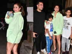 Amrita Arora Pics: पति और बच्चों के साथ आउटिंग पर निकलीं अमृता अरोड़ा, ओवर साइज शर्ट में लगीं स्टाइलिश