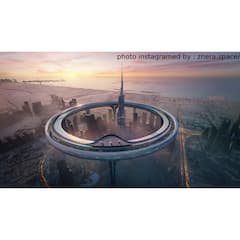 Burj Khalifa Downtown Circle : 'बुर्ज खलिफा'च्या आजूबाजूला जमिनीपासून 550 मीटर उंचीवर बांधली जाणार एक महाकाय रिंग; पाहा फोटो!