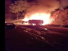 आइजोल में पेट्रोल टैंकर में लगी आग, चार की मौत, 10 घायल