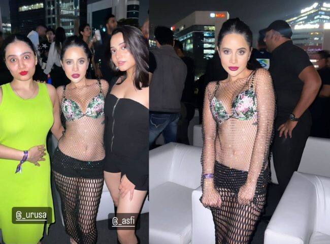 लुक्स की बात करें तो उर्फी ने जालीदार आउटफिट में अपना ग्लैमर बिखेरा, वहीं उनकी बहन अस्फी ब्लैक कलर के ऑफ शोल्डर मिनी ड्रेस में दिखीं.