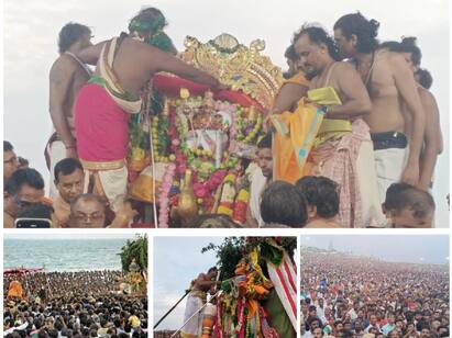 Destroying Surans arrogance Lord Muruga-Arokhara chanted the sky. இரண்டு ஆண்டுகளுக்கு பிறகு சூரசம்ஹாரம் நிகழ்ச்சி - விண்ணை முட்டிய கோஷம்!