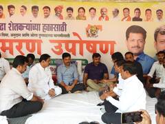 PHOTO: उपोषण सोडताच आमदार कैलास पाटील नुकसानीच्या पाहणीसाठी बांधावर