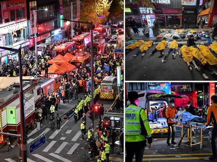 Seoul Halloween horror At least 120 killed 100 injured after crowd surge in South Korea Watch Video : ஹாலோவின் பார்ட்டி கூட்ட நெரிசல்..! 120க்கும் மேற்பட்டோர் உயிரிழந்த சோகம்..! தெ.கொரியாவில் சோகம்..