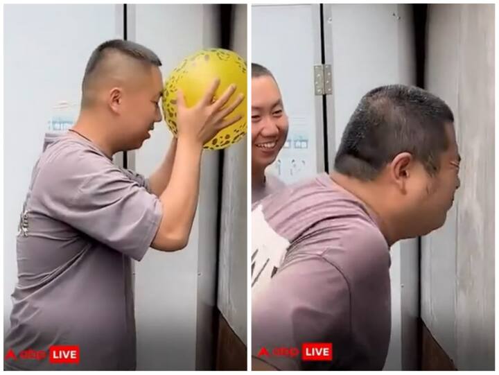 Man painful prank with friend video goes viral on social media Video: दोस्त के साथ किया दर्दनाक प्रैंक, यूजर्स बोले- किसी को न मिले ऐसा दोस्त