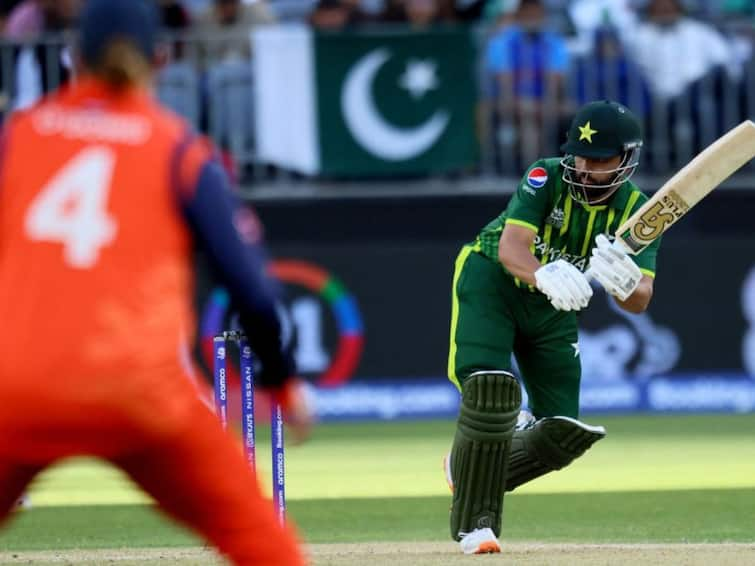 PAK vs NED, T20 World Cup 2022 Pakistan Won by 6 wickets against Netherlands PAK vs NED : अखेर पाकिस्ताननं विजयाचं खातं उघडलं, नेदरलँडला 6 विकेट्सनी दिली मात