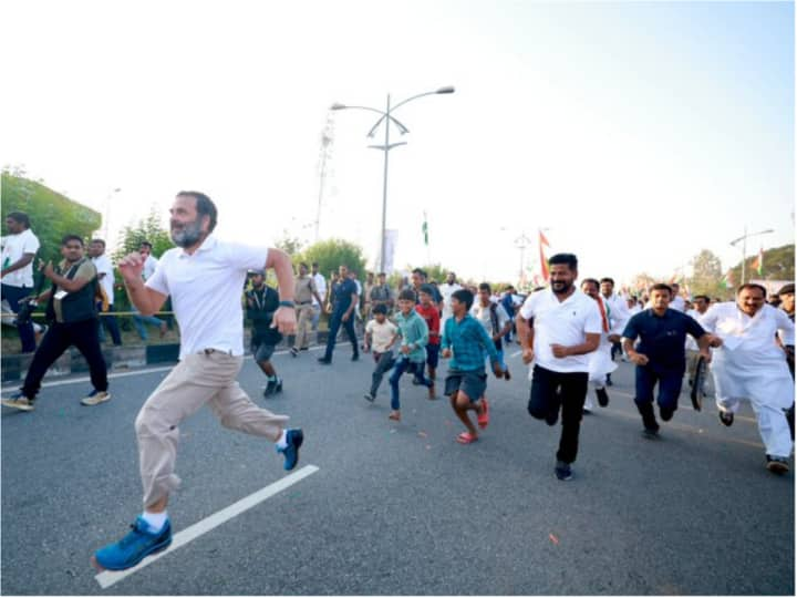 Rahul Gandhi in Bharat Jodo Yatra video going viral on social media भारत जोड़ो यात्रा में राहुल गांधी ने लगाई बच्चों के साथ ऐसी दौड़, सामने आया वीडियो ...