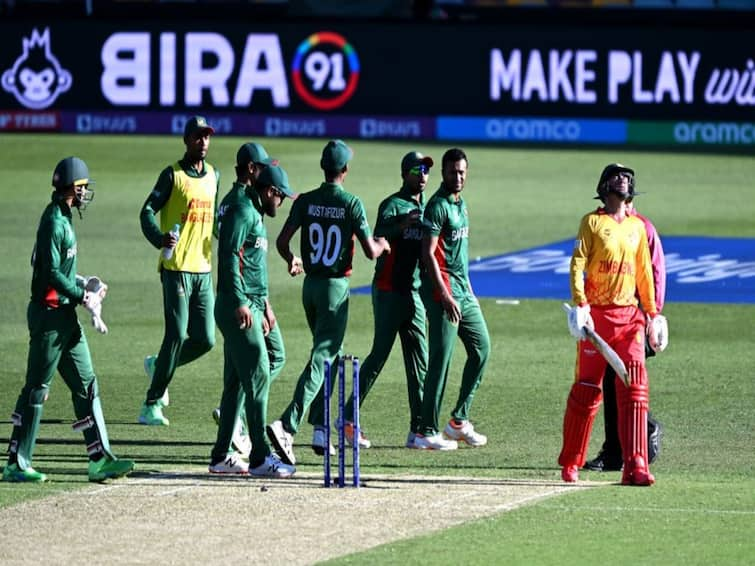 T20 World Cup 2022: Bangladesh won by 3 runs against Zimbabwe know details T20 World Cup 2022: கடைசி பந்தில் ’திக்’ ’திக்’..! ’கிக்’காக ஜெயித்த வங்கதேசம்..! ஜிம்பாவே போராட்டம் வீண்..