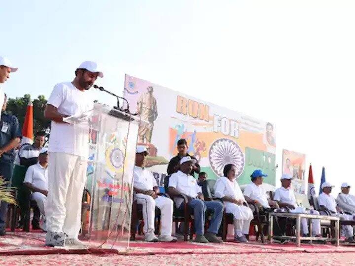 The Minister spoke on the role of Sardar Patel in unifying India, especially in liberating Hyderabad from the clutches of Nizam's rule.(Image source: Twitter/@kishanreddybjp)