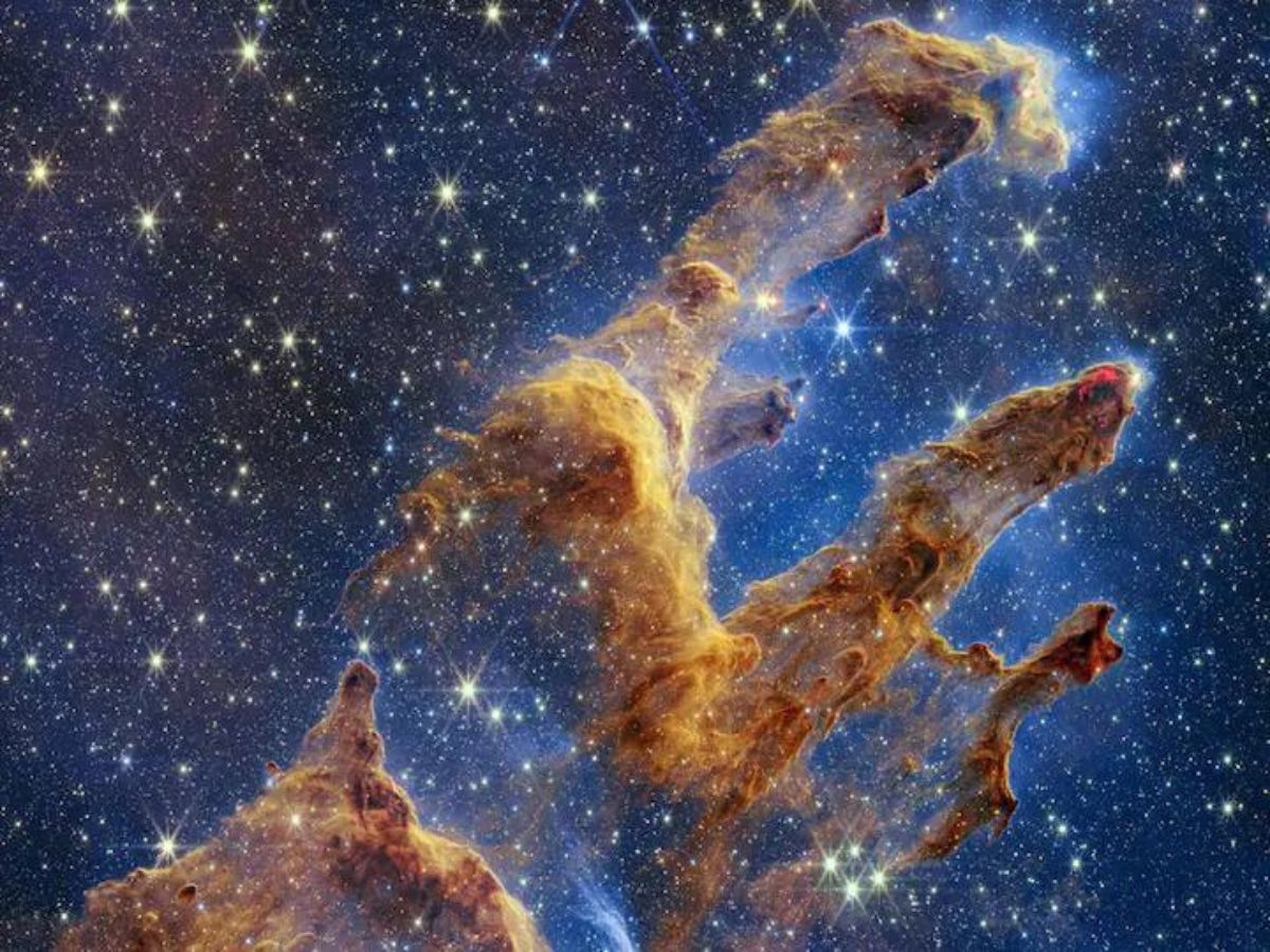 James Webb Space Telescope Reveals Eerie Landscape Of Pillars Of Creation In 'Haunting Portrait