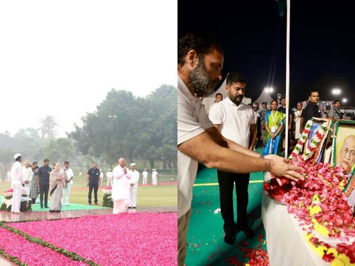 Congress Mallikarjun Kharge, Sonia Gandhi  Rahul Gandhi Remember Indira Gandhi and Sardar Vallabhbhai patel National Unity Day: इंदिरा गांधी और सरदार वल्लभभाई पटेल को कांग्रेस ने किया नमन, तेलंगाना में राहुल गांधी ने दी श्रद्धांजलि