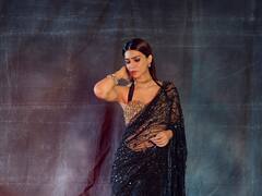 Kriti Sanon : ब्युटी इन ब्लॅक; काळ्या साडीत क्रिती सेननचा हॉट लूक!