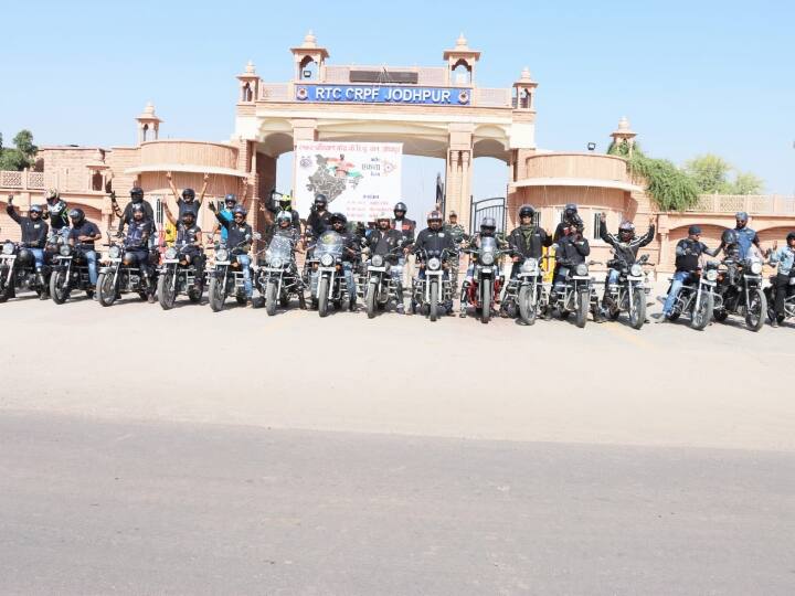 Jodhpur National Unity Day Celebration CRPF Motor cycle rally on Sardar Vallabhbhai Patel birth anniversary ANN National Unity Day: जोधपुर में CRPF ने भव्य बाइक रैली से दिया राष्ट्रीय एकता का संदेश, रन फॉर यूनिटी का किया आयोजन