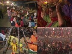 पटना से दिल्ली तक छठ के आखिरी दिन उगते सूर्य को इस तरह दिया गया अर्घ्य, देखें तस्वीरें