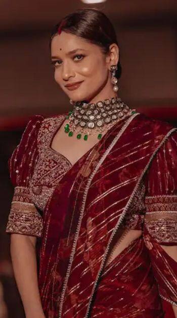 ਲਾਲ ਰੰਗ ਦੀ ਸਾੜ੍ਹੀ 'ਚ Ankita Lokhande ਨਜ਼ਰ ਆਈ ਬੇਹੱਦ ਖੂਬਸੂਰਤ