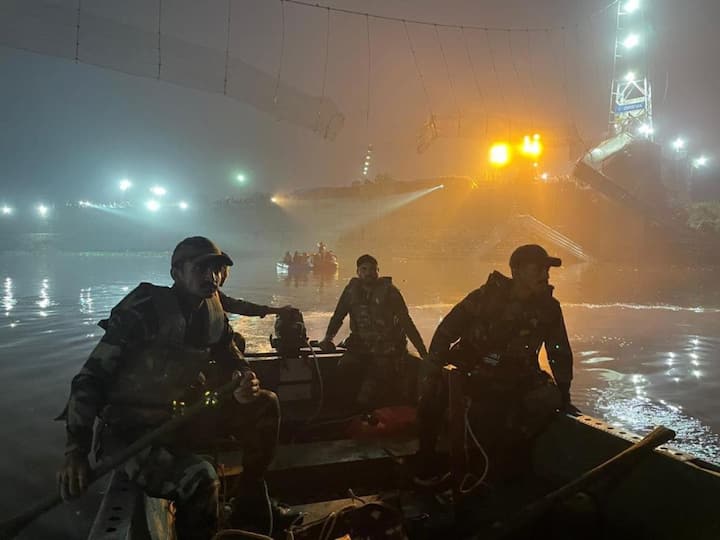 The hanging bridge at Morbi which was reopened after a long time collapsed yesterday killing 134 individuals and injuring several others.