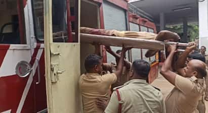 Firefighter injured after oxygen cylinder explodes in Trichy திருச்சி: ஆக்சிஜன் சிலிண்டர் வெடித்து தீயணைப்பு வீரர் படுகாயம்! மருத்துவமனையில் அனுமதி