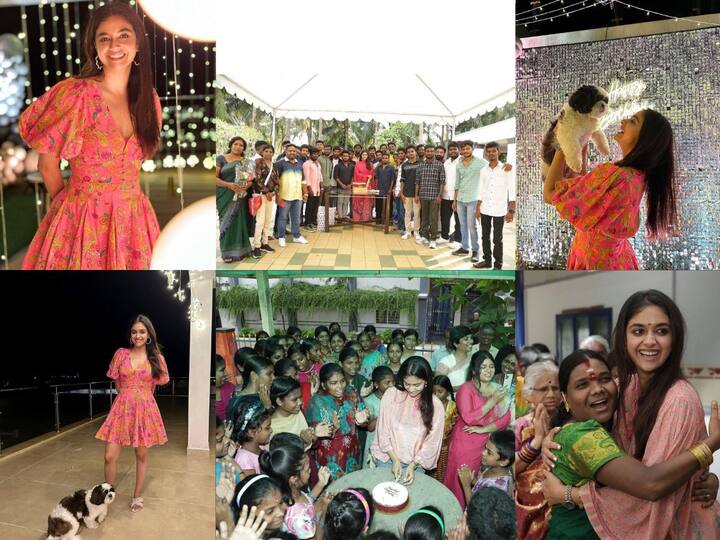 Keerthy suresh birthday clicks: நடிகை கீர்த்தி சுரேஷின் பிறந்தநாள் கொண்டாட்ட புகைப்படங்களை இங்கு காணலாம்.