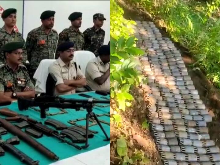 Jharkhand Naxalite Latehar Security forces recovered arms and ammunition ANN Jharkhand: लातेहार में बूढ़ा पहाड़ से हथियार और गोला बारूद का जखीरा बरामद, माओवादियों का मंसूबा फेल