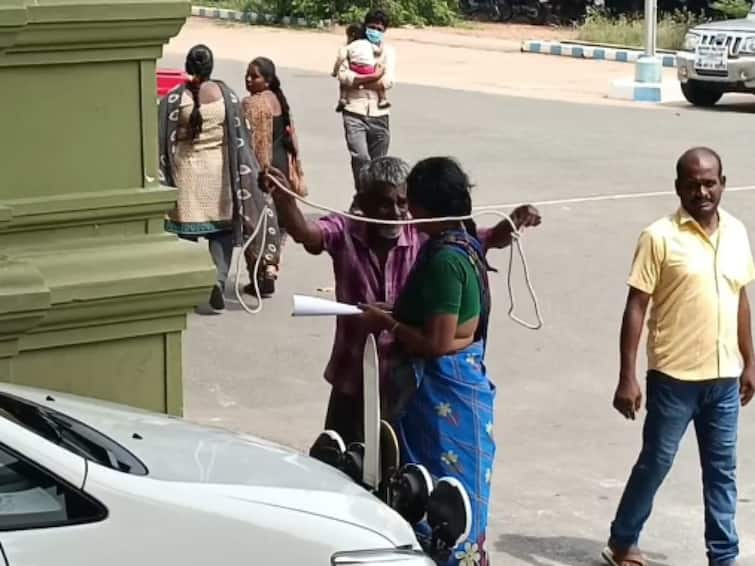 Karur: Elderly couple commit suicide in collector's office in Karur TNN ‘பெற்ற மகனால் பயன் இல்லை’ - கரூர் கலெக்டர் அலுவலகத்தில் வயதான தம்பதி தற்கொலை முயற்சி