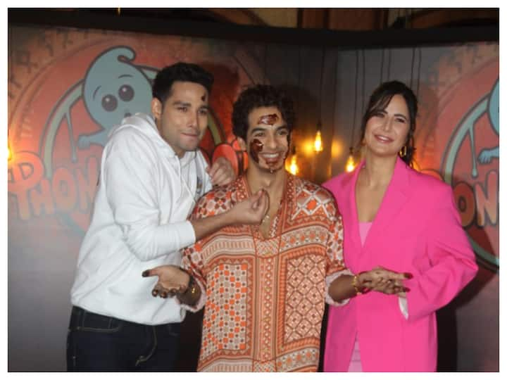 As Ishaan Khatter turned 27 on Tuesday, 'Phone Bhoot' co-stars Katrina Kaif and Siddhant Chaturvedi made it memorable for him.