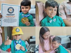 इंदौर: दोनों हाथों से लिखता है चार साल आठ महीने का नक्ष, गणित में बना डाला ऐसा वर्ल्ड रिकॉर्ड