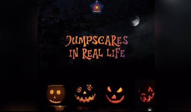 Mumbai police wish on Halloween day became viral Mumbai police shares real life jumpscares in creative Halloween post Halloween Day: ਮੁੰਬਈ ਪੁਲਿਸ ਨੇ ਅਨੋਖੇ ਤਰੀਕੇ ਨਾਲ ਦਿੱਤੀ ਹੈਲੋਵੀਨ ਦੀ ਵਧਾਈ, ਸਾਈਬਰ ਕ੍ਰਾਈਮ ਤੋਂ ਬਚਣ ਲਈ ਇਸ ਤਰ੍ਹਾਂ ਕੀਤਾ ਅਲਰਟ