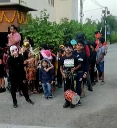 Photos: जबलपुर में Halloween की धूम, भूत-प्रेत बनकर बच्चों ने की मस्ती, लोगों को खूब डराया