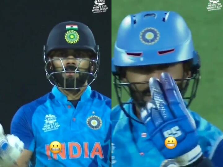 IND vs BAN: रन आउट के बाद विराट कोहली से नाखुश नजर आए दिनेश कार्तिक, वीडियो वायरल T20 WC 2022 IND vs BAN Dinesh Karthik is Unhappy from Virat Kohli after run out video goes viral IND vs BAN: रन आउट के बाद विराट कोहली से नाखुश नजर आए दिनेश कार्तिक, वीडियो वायरल