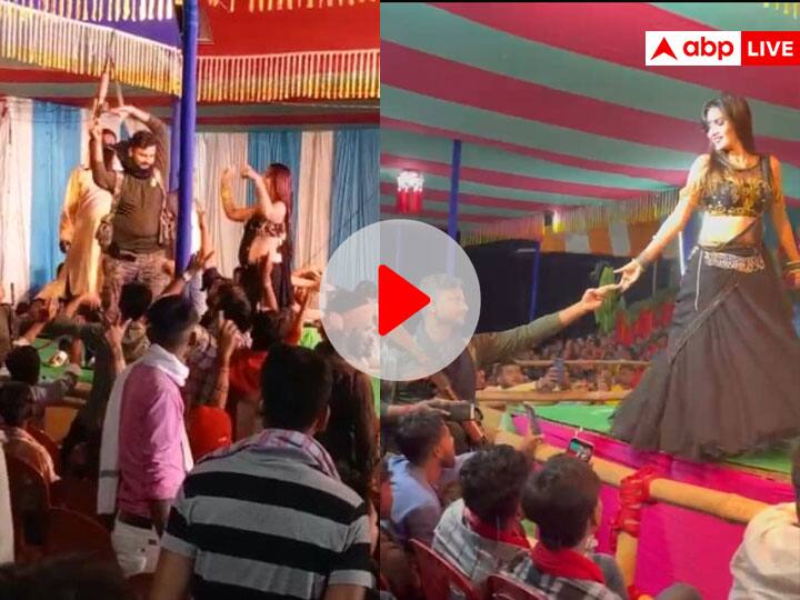 VIDEO: चली शामियाना में तोहरा चलते गोली... भोजपुरी गीत पर बेकाबू हुआ जवान, सरकारी राइफल से की फायरिंग की कोशिश Munger News: Police Man in Orchestra Tried To Do Firing on Chali Samiyana Me Goli Bhojpuri Song Arvind Akela Video Getting Viral ann VIDEO: चली शामियाना में तोहरा चलते गोली... भोजपुरी गीत पर बेकाबू हुआ जवान, सरकारी राइफल से की फायरिंग की कोशिश