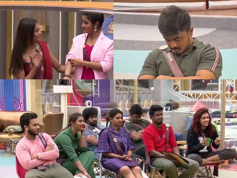 Bigg Boss 6 Tamil azeem sleeps while dhanalakshmi bigg boss performance Bigg Boss 6 Tamil : டான்ஸ் ஆடிக்கொண்டிருந்த தனலட்சுமி... தூங்கி வழிந்த அசீம்.. வெறுப்பை கக்கும் நெட்டிசன்ஸ்!
