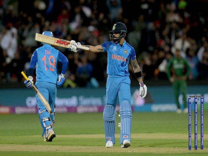 T20 World Cup 2022: Get to know about Virat Kohli performances in this edition T20 WC 2022: लगातार जारी है कोहली का धमाकेदार प्रदर्शन, इस टूर्नामेंट में सबसे ज्यादा रन बनाने वाले बल्लेबाज बने