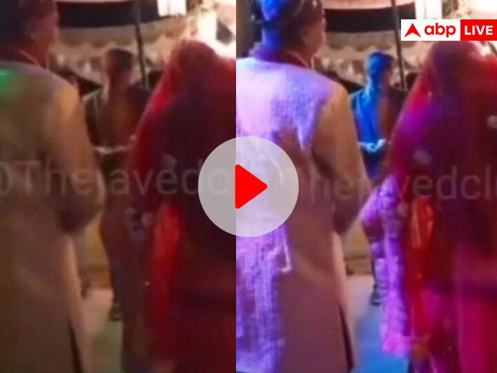 Video: डीजे पर डांस कर रहे थे दूल्हा-दुल्हन, अचानक हुए हादसे ने सबके होश उड़ा दिए Music speaker fell down on groom and bride while dancing accident viral video Video: डीजे पर डांस कर रहे थे दूल्हा-दुल्हन, अचानक हुए हादसे ने सबके होश उड़ा दिए