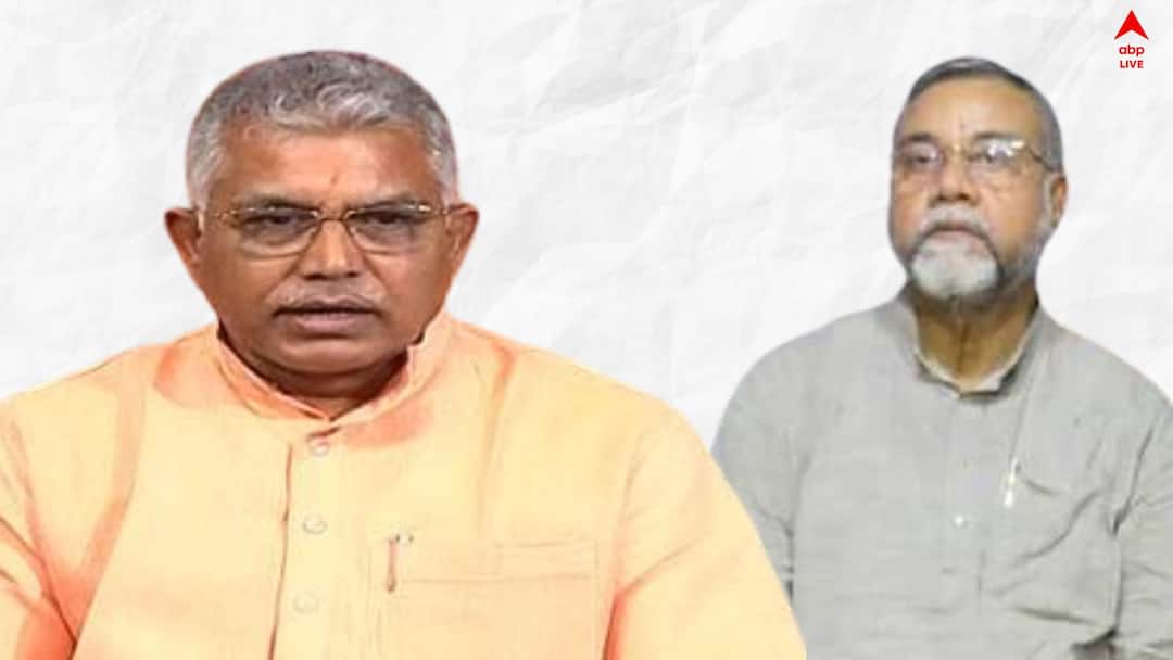 North 24 Pargana face off between TMC MLA Tapas Roy and BJP MP Dilip Ghosh North 24 Parganas: মুখোমুখি মঞ্চে তাপস-দিলীপ, দেখা গেল সৌজন্যের ছবি, পরে জুড়ল কটাক্ষও