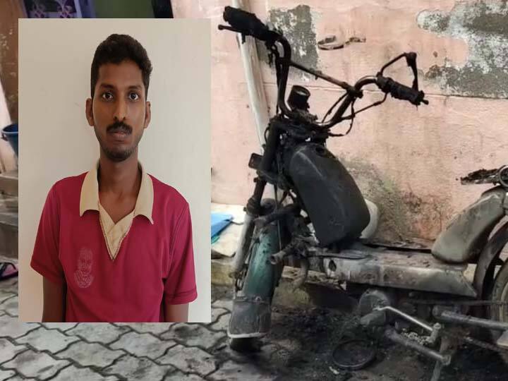 Dindigul: drunken man has been arrested for setting fire to 9 two-wheelers in a row in the last one month alone. மதுபோதையில் ஒரு மாதத்தில் தொடர்ச்சியாக 9 இருசக்கர வாகனங்களை தீ வைத்து  எரித்த  நபர் கைது