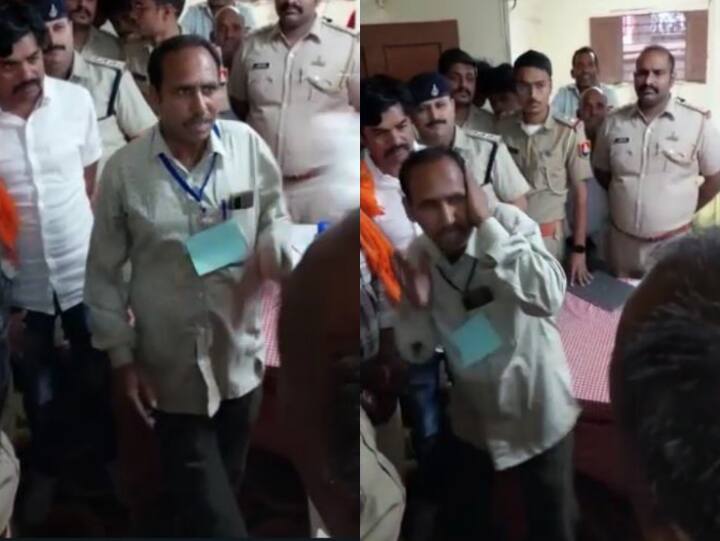 Rajasthan News BJP MP from Pratapgarh CP Joshi slaps employee for taking bribe ann Pratapgarh News: रिश्वत की बात पर फूटा बीजेपी सांसद सीपी जोशी का गुस्सा, सरकारी कर्मचारी के जड़ा थप्पड़, देखें Viral Video