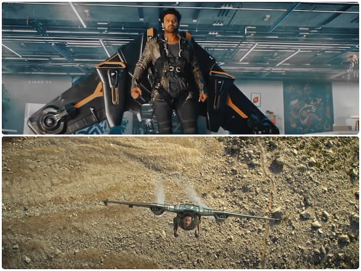 Pathaan vs Saaho netizen compare Shah Rukh Khan's Jet Pack Scene with Prabhas Trolls On Pathaan Teaser Pathaan - Saaho Comparison : ప్రభాస్ 'సాహో'లో సీన్స్ కాపీ చేసిన షారుఖ్ 'పఠాన్'?