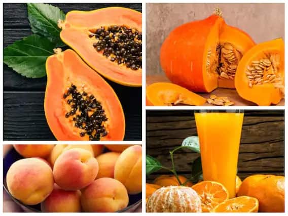 Orange Food: આંખો, રોગપ્રતિકારક શક્તિ અને પેટને સ્વસ્થ બનાવવા માટે આહારમાં ઓરેન્જ રંગના ખોરાકનો ચોક્કસપણે સમાવેશ કરો. નારંગી રંગના ફળો અને શાકભાજી ખાવાથી વિટામિન એ, સી, બીટા કેરોટીન અને લાઇકોપીન મળે છે.