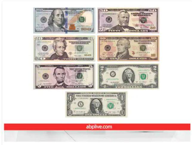 ਅਮਰੀਕਾ : ਅਮਰੀਕਾ 'ਚ ਹਰ ਨੋਟ 'ਤੇ ਇਕ ਵੱਖਰੀ ਤਸਵੀਰ ਦੇਖਣ ਨੂੰ ਮਿਲਦੀ ਹੈ। ਇਕ ਡਾਲਰ ਦੇ ਨੋਟ 'ਤੇ ਅਮਰੀਕਾ ਦੇ ਪਹਿਲੇ ਰਾਸ਼ਟਰਪਤੀ ਜਾਰਜ ਵਾਸ਼ਿੰਗਟਨ ਦੀ ਤਸਵੀਰ, ਦੋ ਡਾਲਰ ਦੇ ਨੋਟ 'ਤੇ ਅਮਰੀਕਾ ਦੇ ਤੀਜੇ ਰਾਸ਼ਟਰਪਤੀ ਥਾਮਸ ਜੇਫਰਸਨ ਦੀ ਤਸਵੀਰ ਅਤੇ ਪੰਜ ਡਾਲਰ ਦੇ ਨੋਟ 'ਤੇ ਅਮਰੀਕਾ ਦੇ 16ਵੇਂ ਰਾਸ਼ਟਰਪਤੀ ਅਬ੍ਰਾਹਮ ਲਿੰਕਨ ਦੀ ਤਸਵੀਰ ਛੱਪੀ ਹੈ। . 10 ਡਾਲਰ ਦੇ ਨੋਟ 'ਤੇ ਅਮਰੀਕੀ ਖਜ਼ਾਨਾ ਮੰਤਰੀ ਦੇ ਪਹਿਲੇ ਸਕੱਤਰ ਅਲੈਗਜ਼ੈਂਡਰ ਹੈਮਿਲਟਨ ਦੀ ਫੋਟੋ ਹੈ। 20 ਡਾਲਰ ਦੇ ਨੋਟ 'ਤੇ ਅਮਰੀਕਾ ਦੇ ਸੱਤਵੇਂ ਰਾਸ਼ਟਰਪਤੀ ਐਂਡਰਿਊ ਜੈਕਸਨ ਅਤੇ 50 ਡਾਲਰ ਦੇ ਨੋਟ 'ਤੇ ਅਮਰੀਕਾ ਦੇ 18ਵੇਂ ਰਾਸ਼ਟਰਪਤੀ ਯੂਲਿਸਸ ਐੱਸ. 100 ਡਾਲਰ ਦੇ ਨੋਟ 'ਤੇ ਬੈਂਜਾਮਿਨ ਫਰੈਂਕਲਿਨ ਦੀ ਤਸਵੀਰ ਦਿਖਾਈ ਦੇ ਰਹੀ ਹੈ।