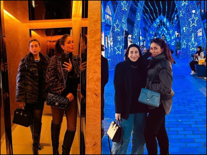 Kareena And Karishma kapoor Photos: करीना कपूर अपनी बहन और एक्ट्रेस करिश्मा कपूर के साथ खास बॉन्डिंग शेयर करती हैं, 'बेबो' और 'लोलो' लंदन में चिल करती नजर आ रही हैं.