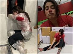 BTS:  खूबसूरत जाह्नवी कपूर को किसने किया ऐसे टॉर्चर? ये तस्वीरें देखकर फैंस रो पड़ेंगे, देखें