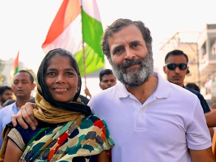 The Bharat Jodo Yatra resumed from Patancheru on the city outskirts on Thursday morning and it will halt at Sivampet in Sangareddy district for the night. (Image source: Twitter/@Congress)