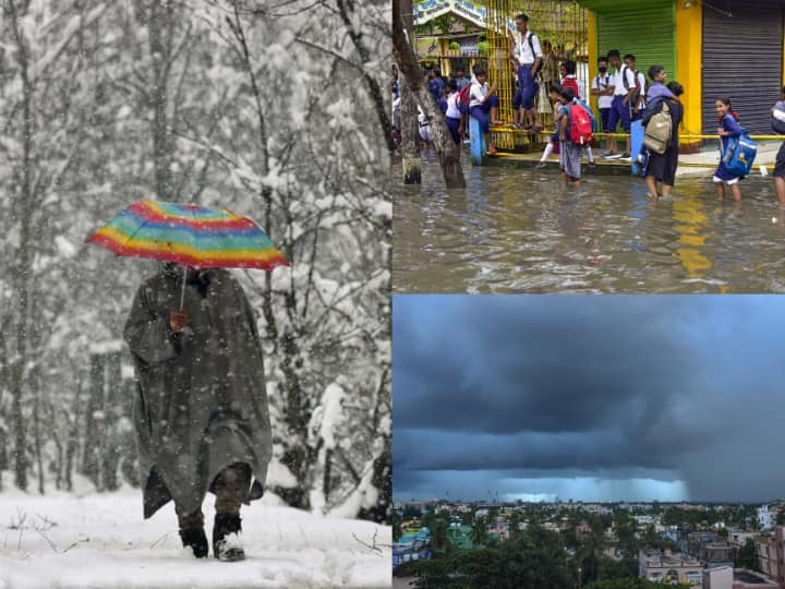 Weather Update IMD Forecast Rain Snowfall cold on hills and south india heavy rain पहाड़ों पर बारिश, बर्फबारी और ठंड की तिहरी मार, दक्षिण भारत में भारी बारिश का पूर्वानुमान, जानिए देश में मौसम का हाल