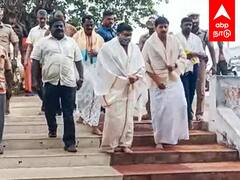 PTR in Tiruchendur Temple : முருகனுக்கு வேல் காணிக்கை..திருச்செந்தூரில் தரிசனம் செய்த பிடிஆர்