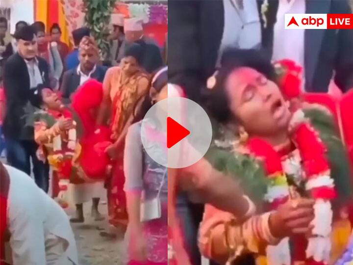 dulhan ki vidai ceremony becomes hilarious when family forcefully sending bride viral video दुल्हन की घरवालों ने की जबरदस्ती विदाई, Video देखकर हंसी नहीं रुकेगी